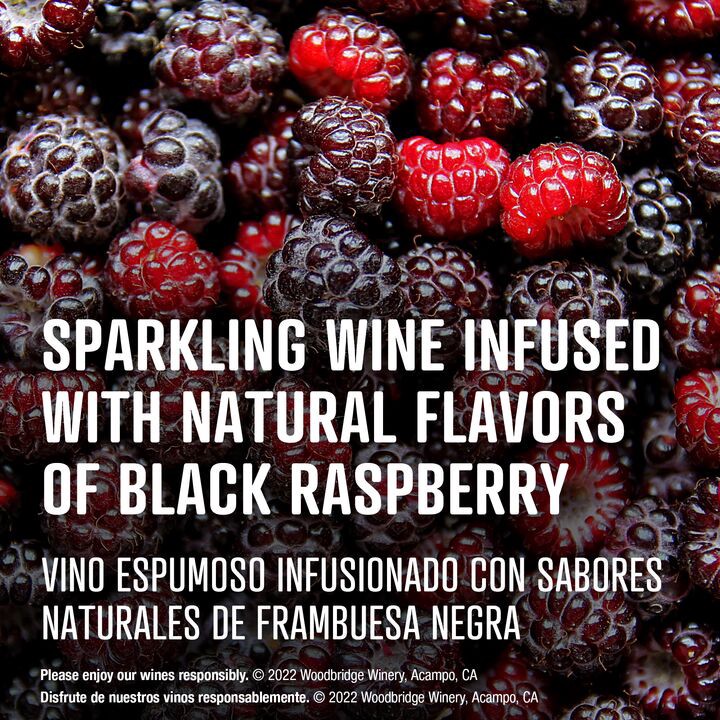slide 4 of 5, Woodbridge by Robert Mondavi Sparkling Infusions Black Raspberry Sparkling Wine, 750 mL Bottle, 25.36 fl oz