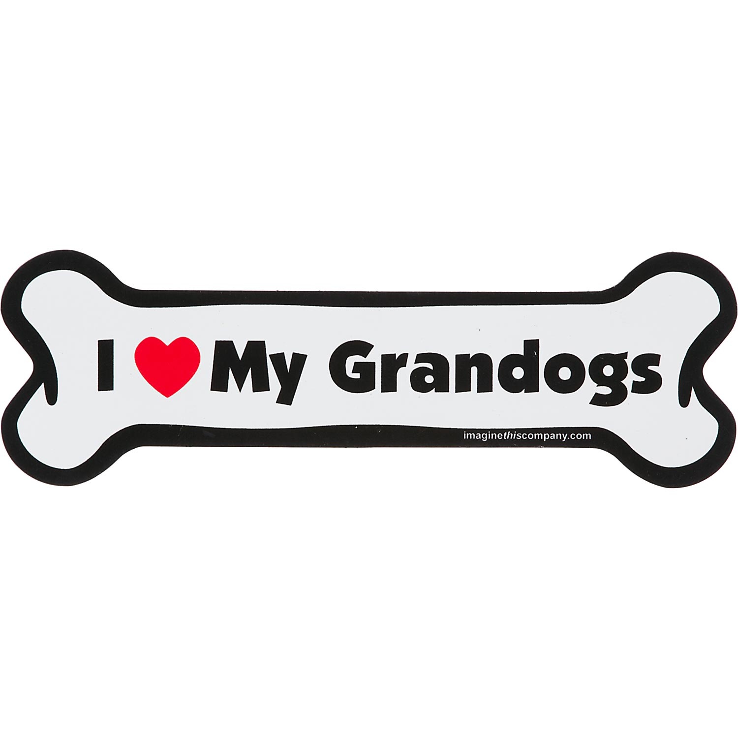 slide 1 of 1, Imagine This I love My Grandogs Bone Shaped Car Magnet, SM