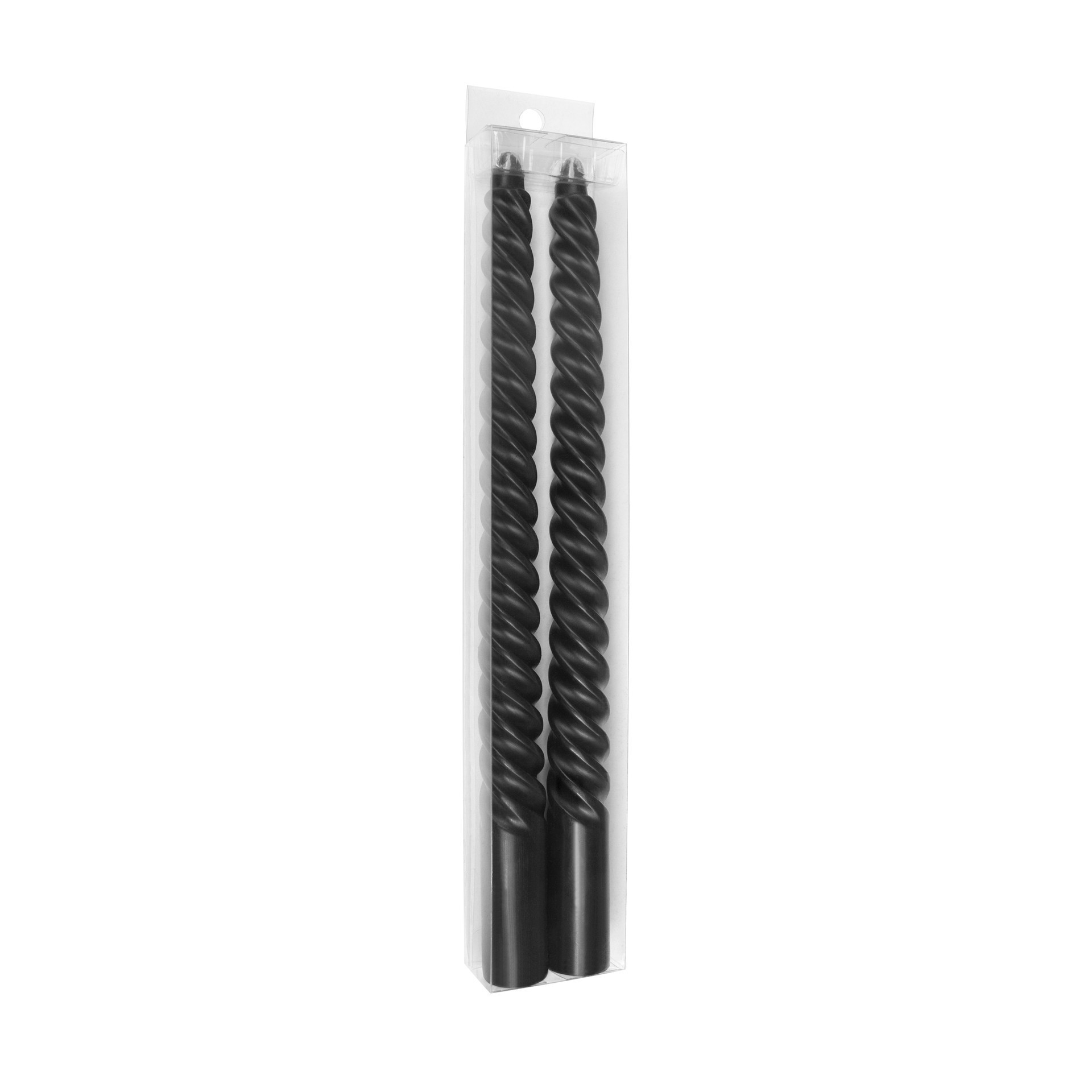slide 3 of 3, 10" Black Twist Taper Candles, 2ct. By Ashland, 2 ct