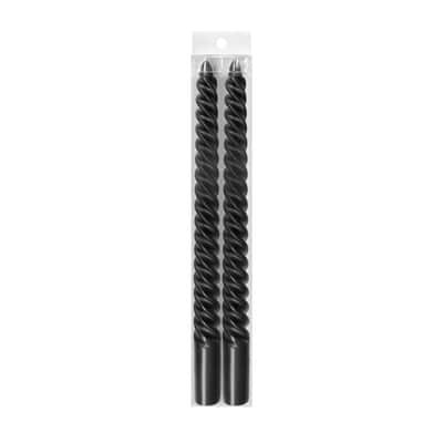 slide 1 of 3, 10" Black Twist Taper Candles, 2ct. By Ashland, 2 ct