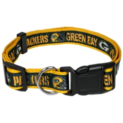 Pets First Green Bay Packers Satin Dog Collar, Medium