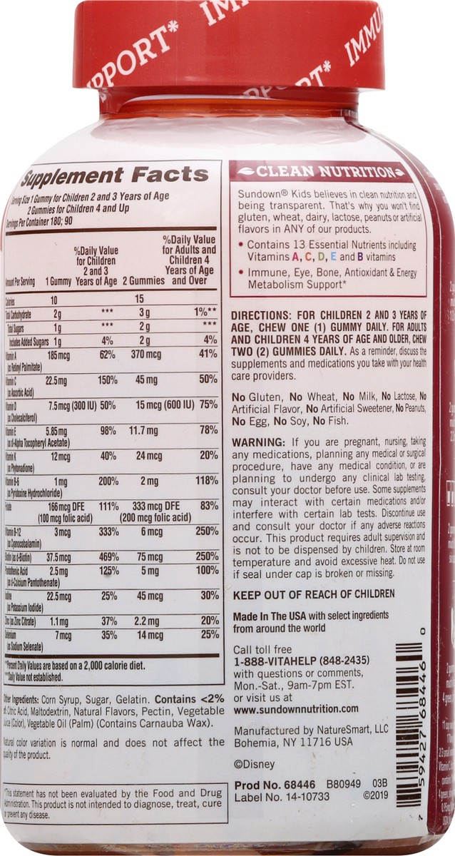 slide 5 of 9, Sundown Naturals Kids Frozen Complete Multivitamin Gummies, 180 ct