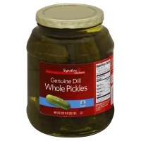 slide 1 of 2, Signature Kitchens Pickles Whole Genuine Dill, 