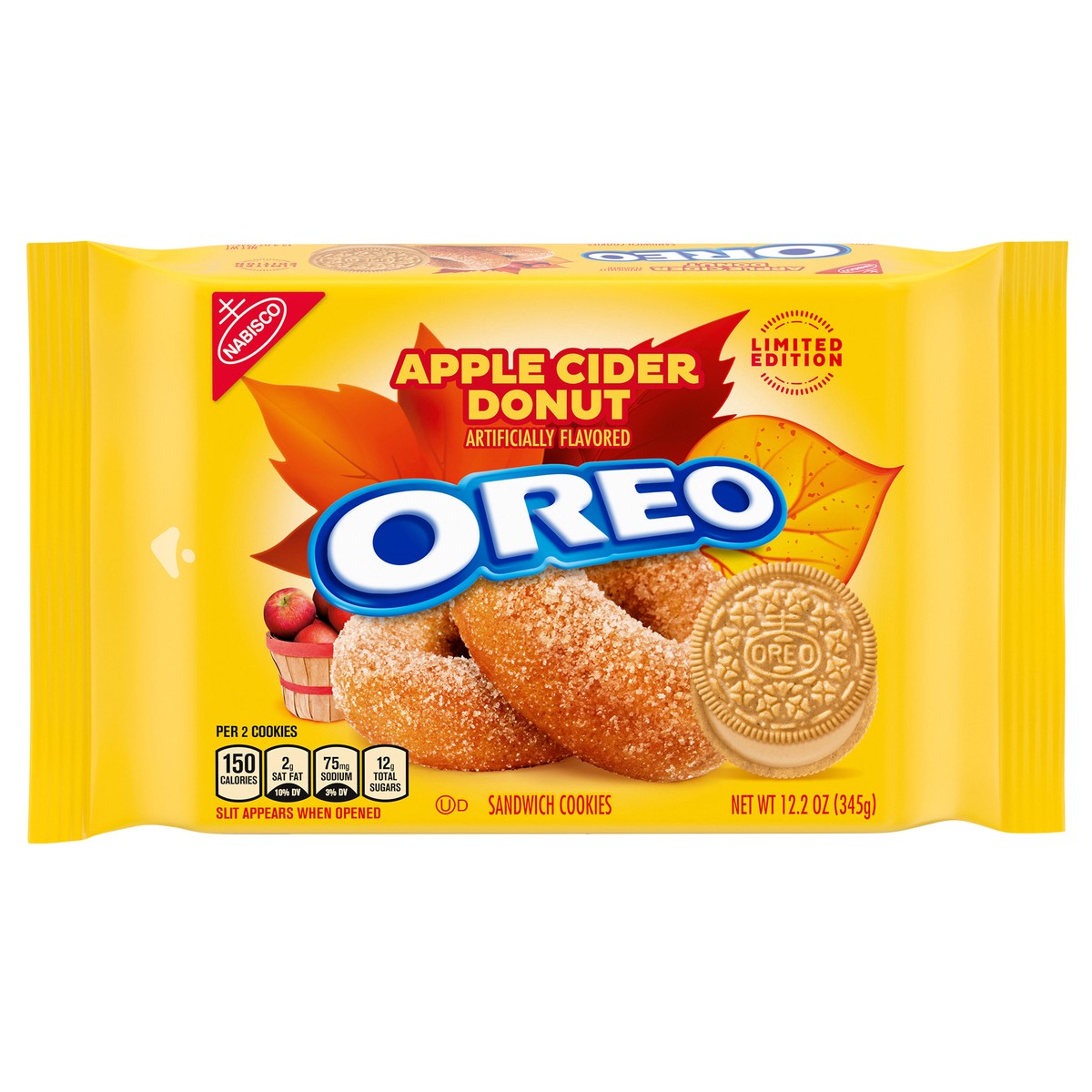 slide 5 of 14, OREO Apple Cider Donut Sandwich Cookies, Limited Edition, 12.2 oz, 12.2 oz