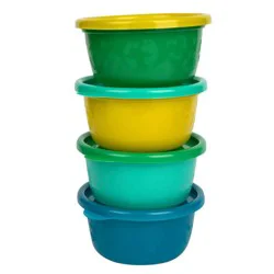 The First Years 9m+ Reusable Bowls with Lids 4 ea
