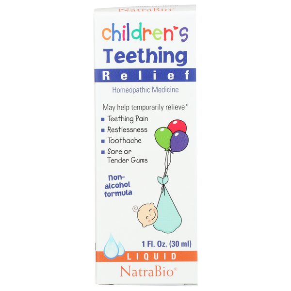 slide 1 of 1, NatraBio Childrens Teething, 1 fl oz