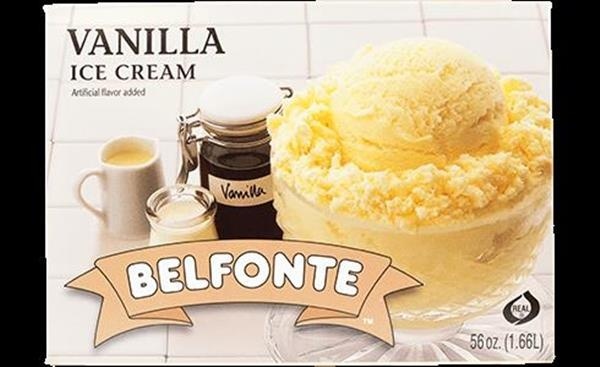 slide 1 of 1, Belfonte Vanilla Ice Cream, 56 oz