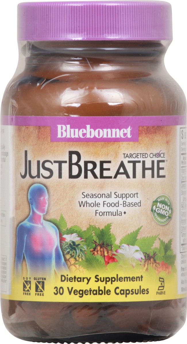 slide 7 of 9, Bluebonnet Nutrition JustBreathe Capsules Whole Food-Based Formula Seasonal Support 30 ea, 30 ct