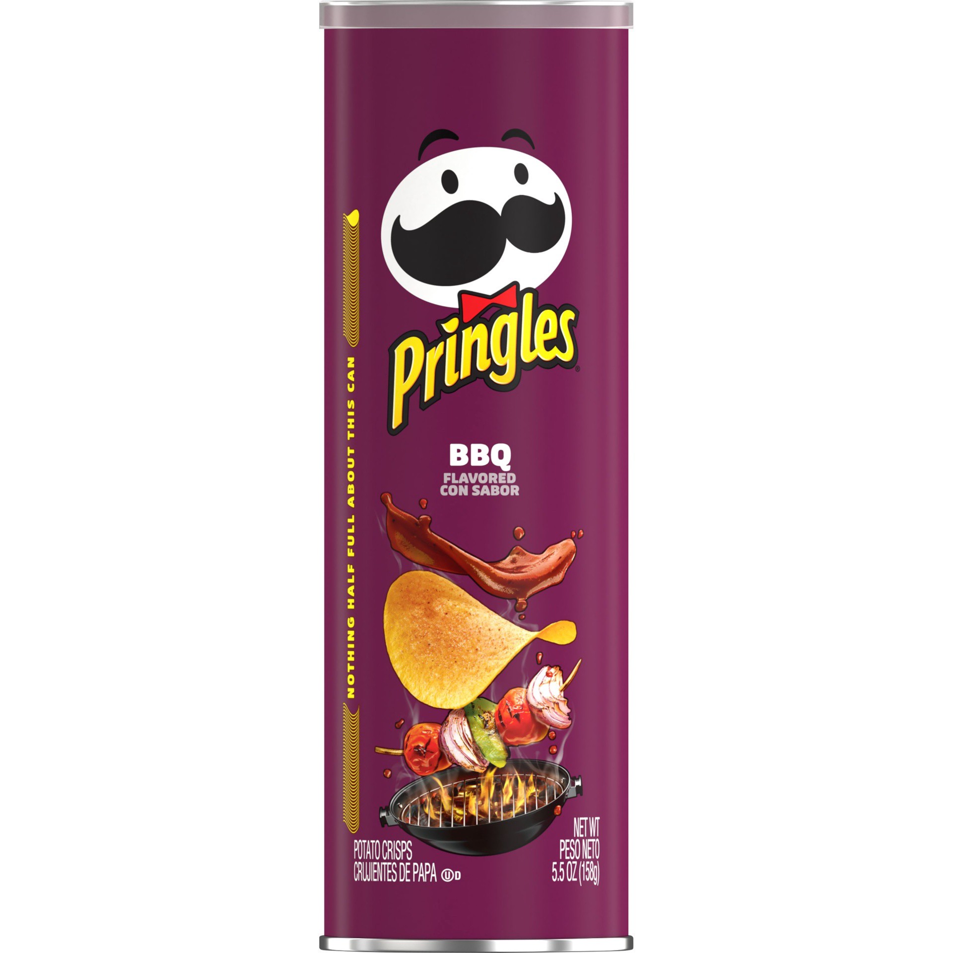 slide 7 of 7, Pringles Potato Crisps Chips, Lunch Snacks, Snacks On The Go, BBQ, 5.5 oz