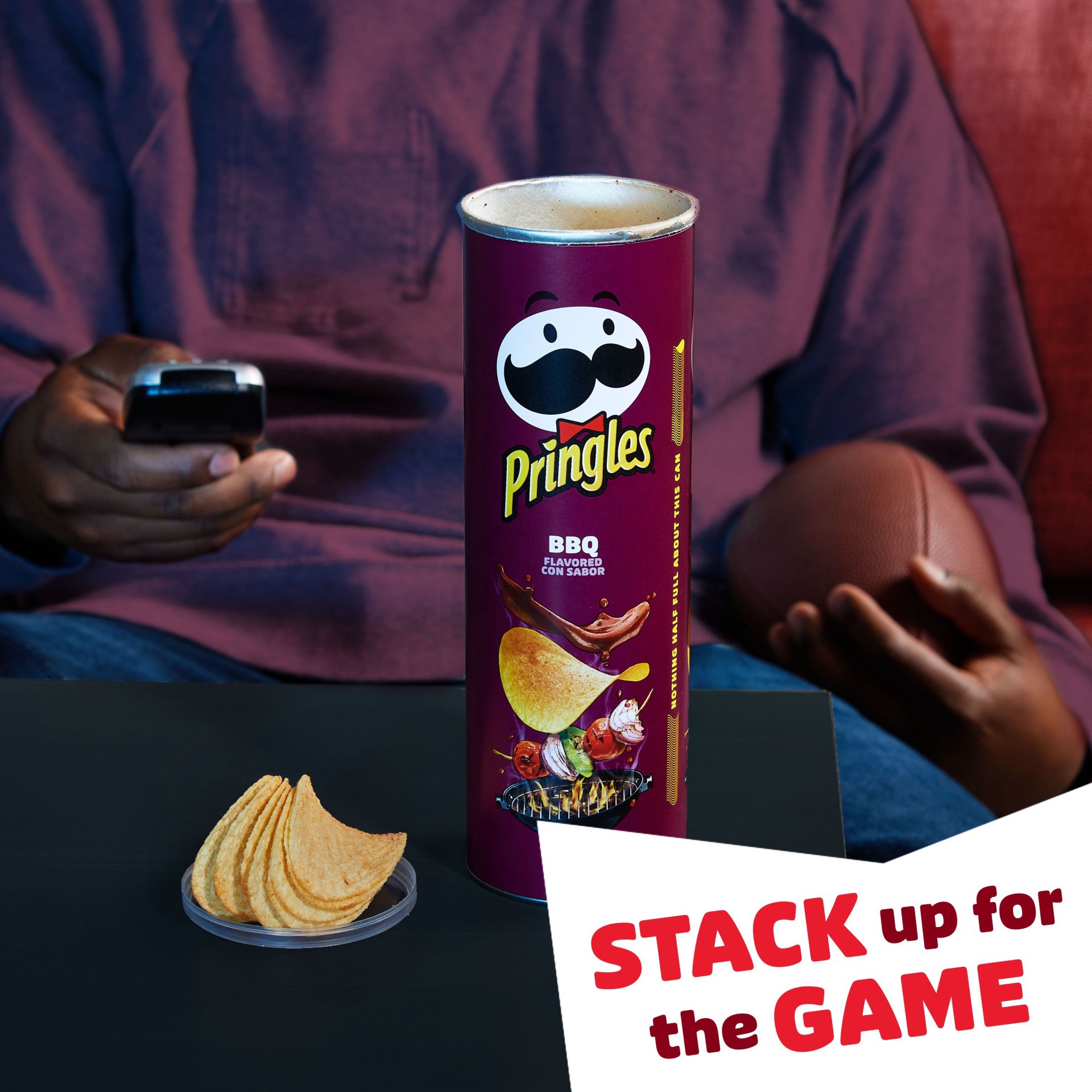 slide 5 of 7, Pringles Potato Crisps Chips, Lunch Snacks, Snacks On The Go, BBQ, 5.5 oz