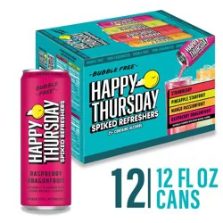 Happy Thursday Variety Pack Spiked Refreshers 4.4% ABV, 12 Pack, 12 fl oz Cans