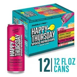 Happy Thursday Variety Pack Spiked Refreshers 4.4% ABV, 12 Pack, 12 fl oz Cans