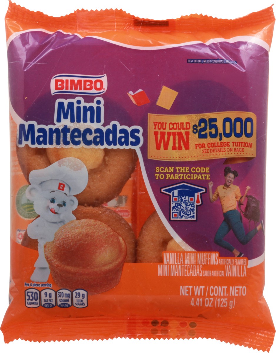 slide 6 of 9, Bimbo Mini Mantecadas Vanilla Muffins, 4 count, 4.41 oz, 4 ct