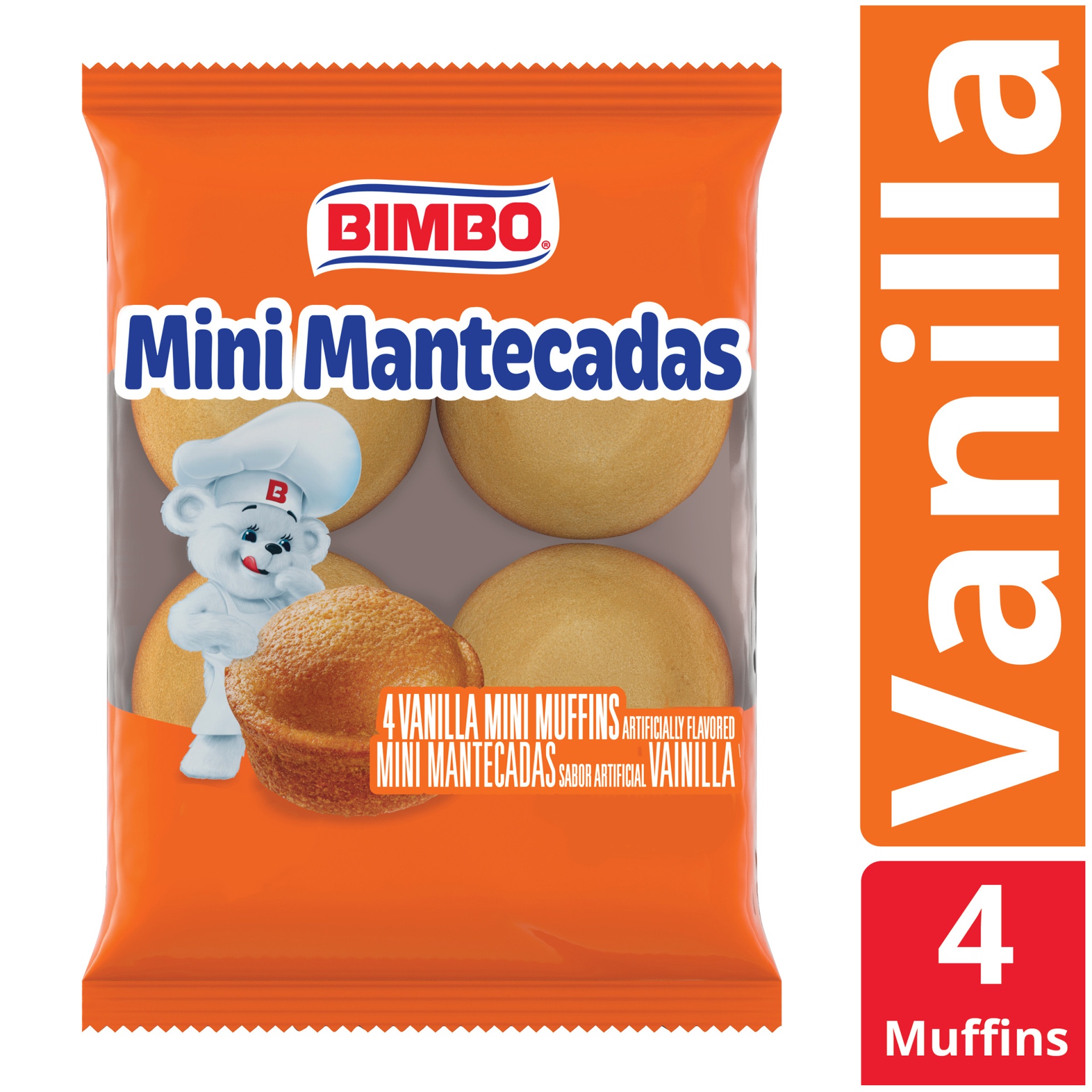 slide 1 of 1, Bimbo Mantecadas Mini Vanilla Muffins, 4.41 oz