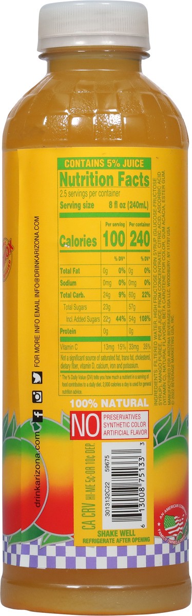 slide 2 of 9, Arizona Fruit Juice Cocktail - 20 fl oz, 20 oz
