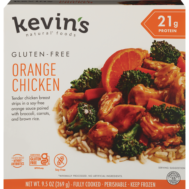 slide 1 of 1, Kevin's Natural Foods Gluten Free Orange Chicken 9.5 oz, 9.5 oz