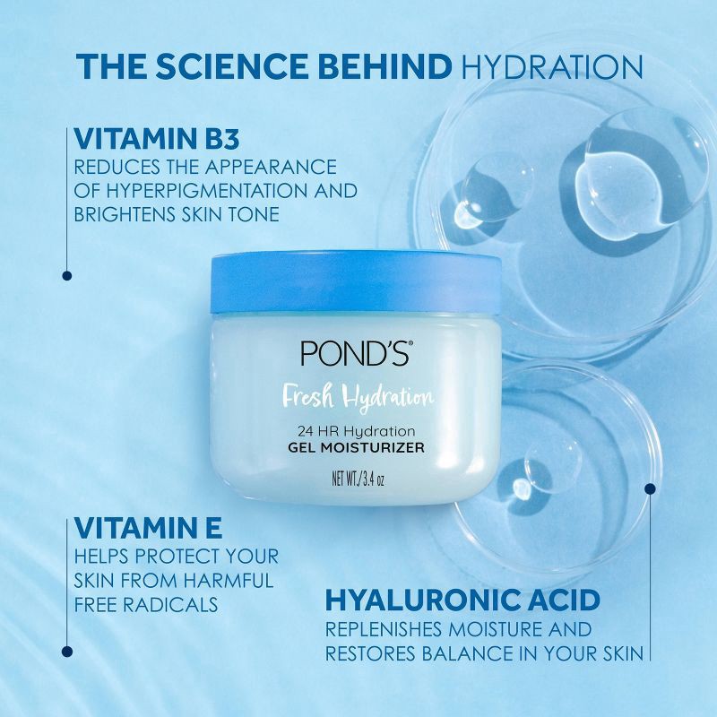slide 7 of 7, POND's Gel HYDRA Active Face Moisturizer - 3.88oz, 3.88 oz