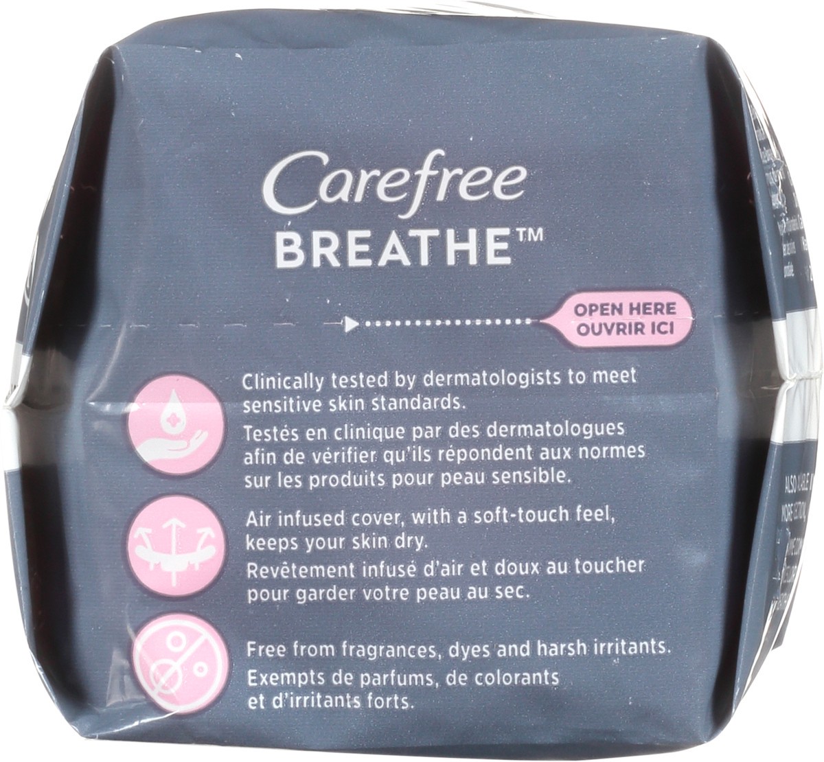 slide 9 of 9, Carefree Breathe Panty Liners, Individually Wrapped, 16 Count, 16 ct