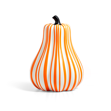 slide 1 of 1, White Orange Striped Pumpkin, 1 ct