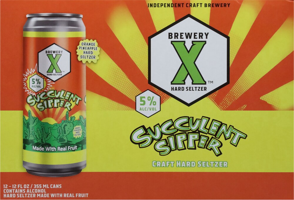 slide 2 of 5, Brewery X Succulent Sipper Craft Hard Seltzers, 12 ct; 12 fl oz