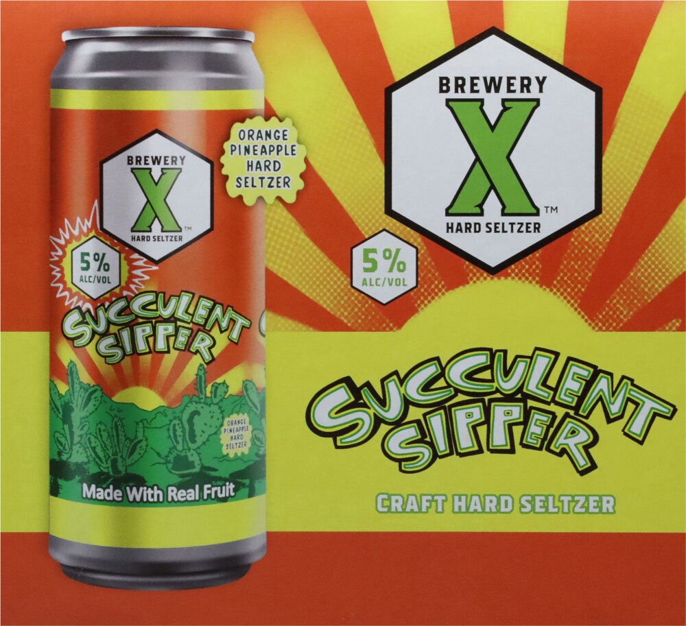 slide 4 of 5, Brewery X Succulent Sipper Craft Hard Seltzers, 12 ct; 12 fl oz