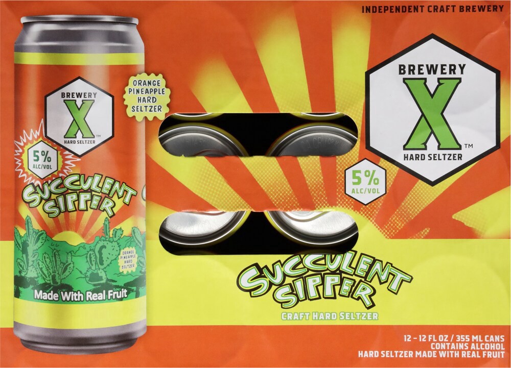 slide 5 of 5, Brewery X Succulent Sipper Craft Hard Seltzers, 12 ct; 12 fl oz