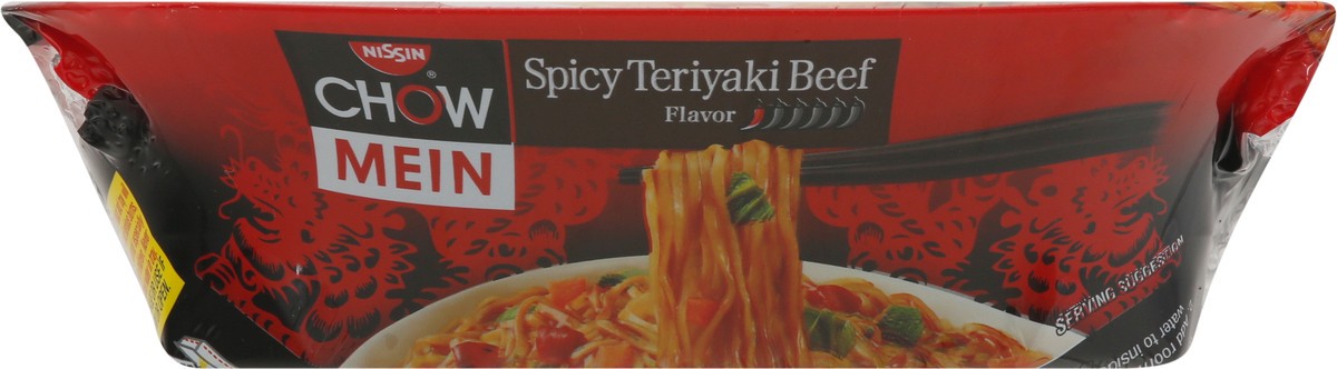 slide 3 of 9, Nissin Spicy Teriyaki Beef Flavor Chow Mein Noodles 4 oz, 4 oz