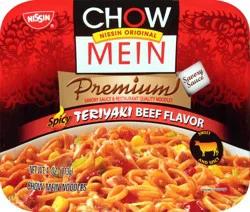 Nissin Chow Mein Restaurant Style Spicy Teriyaki Beef Flavor Chow Mein Noodles 4 oz