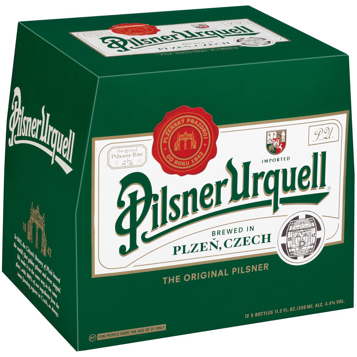 slide 2 of 3, PILSNER URQUELL Import Beer, 330 ml