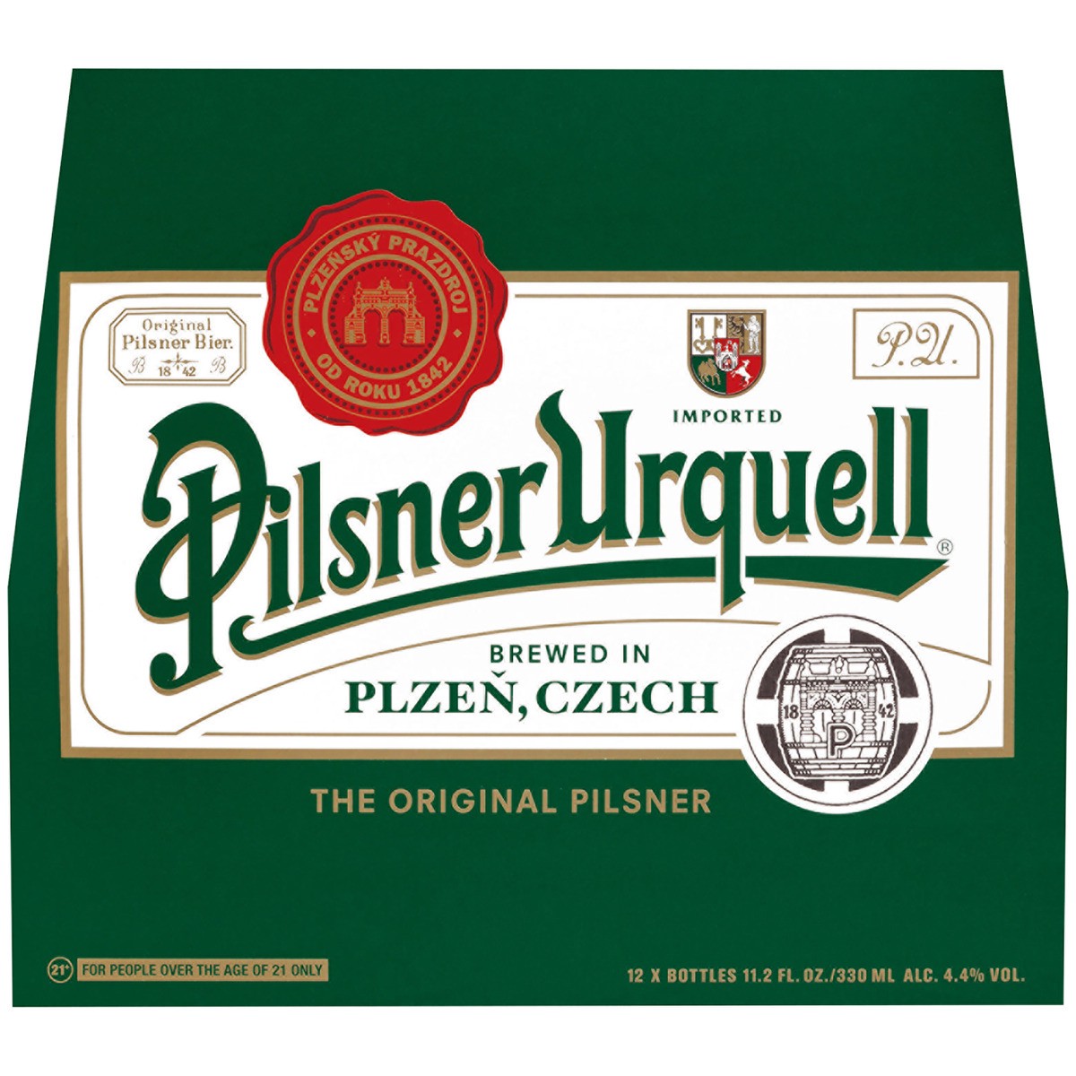 slide 1 of 3, PILSNER URQUELL Import Beer, 330 ml