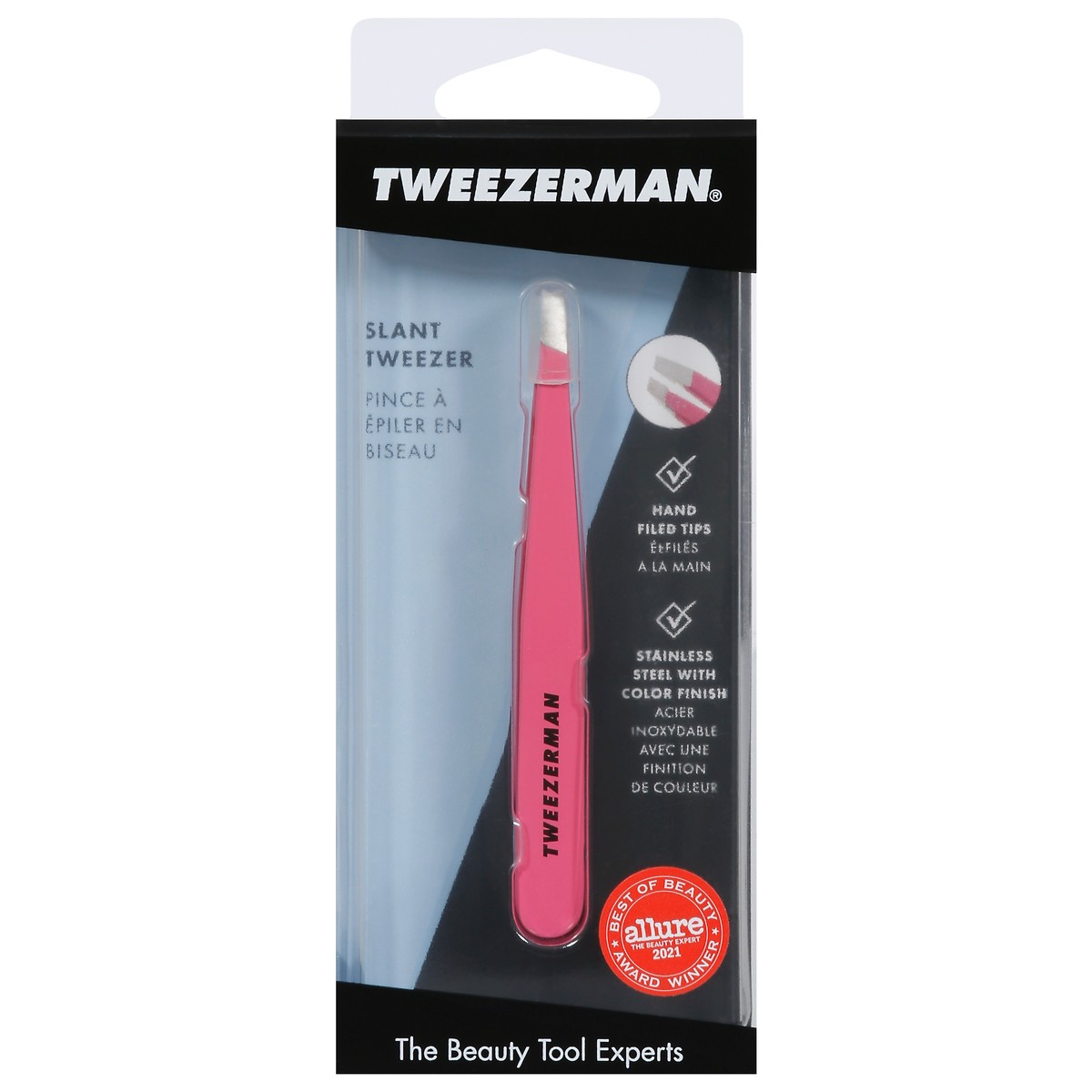 slide 1 of 11, Tweezerman Pretty in Pink Slant Tweezer 1 ea, 1 ct