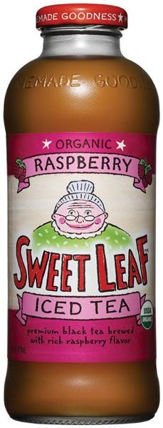 slide 1 of 4, SweetLeaf Iced Tea, Organic, Raspberry, 16 fl oz