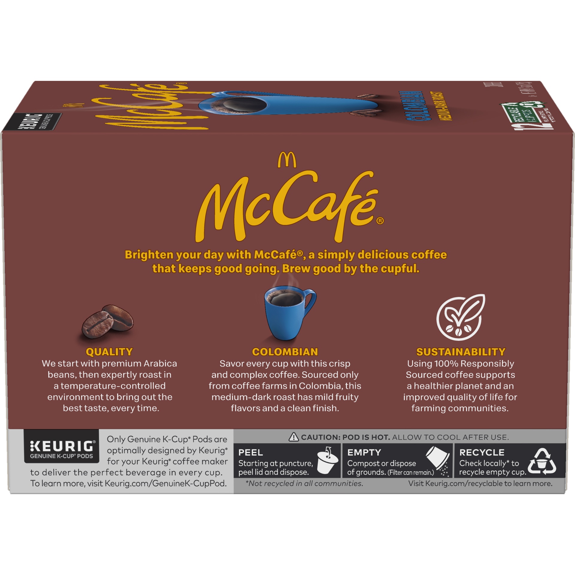 slide 5 of 5, McCafé Colombian Coffee K-Cup Pods, 12 ct