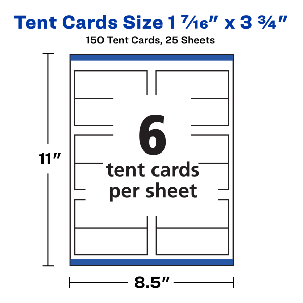 slide 5 of 7, Avery Textured Inkjet/Laser Place Cards, White, 150 ct