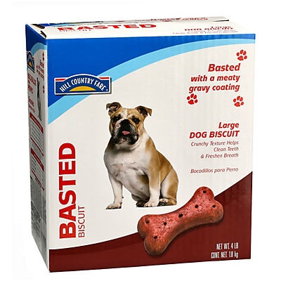 slide 1 of 1, Hill Country Fare Basted Dog Biscuits, 4 lb