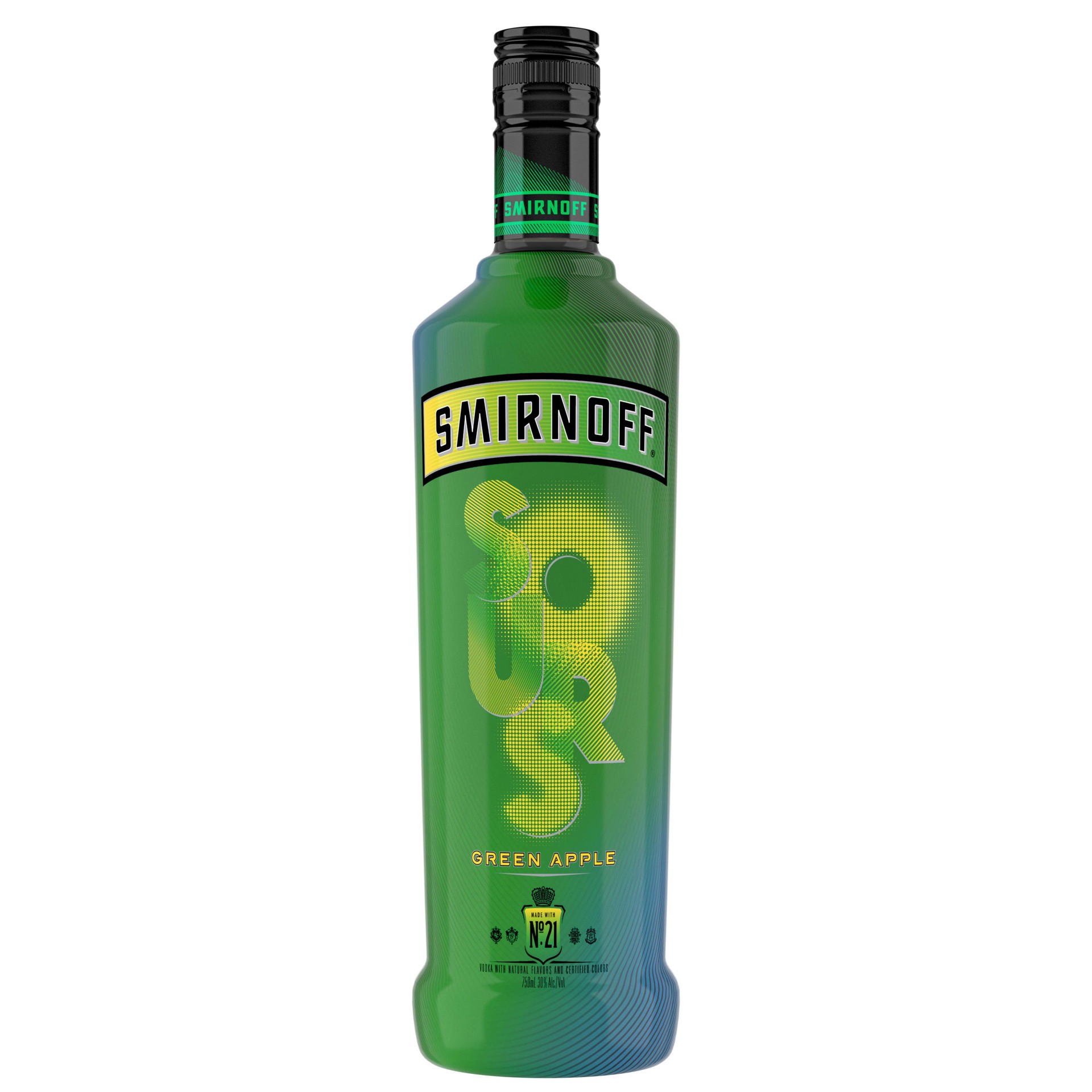 slide 1 of 4, Smirnoff Sours Green Apple Vodka, 750 ml