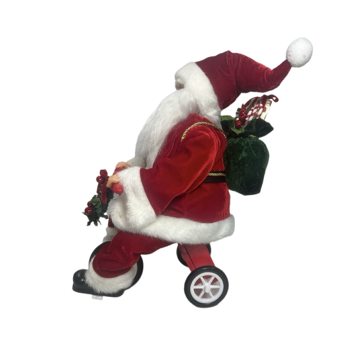 slide 2 of 3, 14" Santa Riding Bicycle By Ashland, 14 in