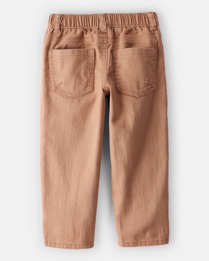 slide 3 of 3, Toddler Boy 100% Cotton Pull-On Fashion Pants - Tan Tan 3T, 1 ct