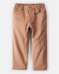 Toddler Boy 100% Cotton Pull-On Fashion Pants - Tan - 3T