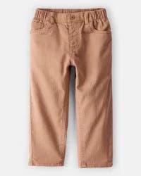 Toddler Boy 100% Cotton Pull-On Fashion Pants - Tan - 3T