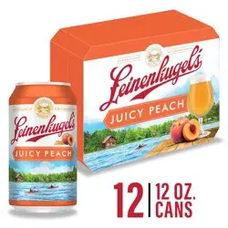 Leinenkugel's Juicy Peach, Fruited Session Sour Beer, 12 Pack, 12 fl oz Cans, 4.4% ABV