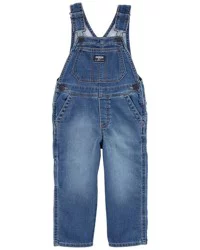 Oshkosh Toddler Knit-Like Denim Overalls Medium Wash 4T