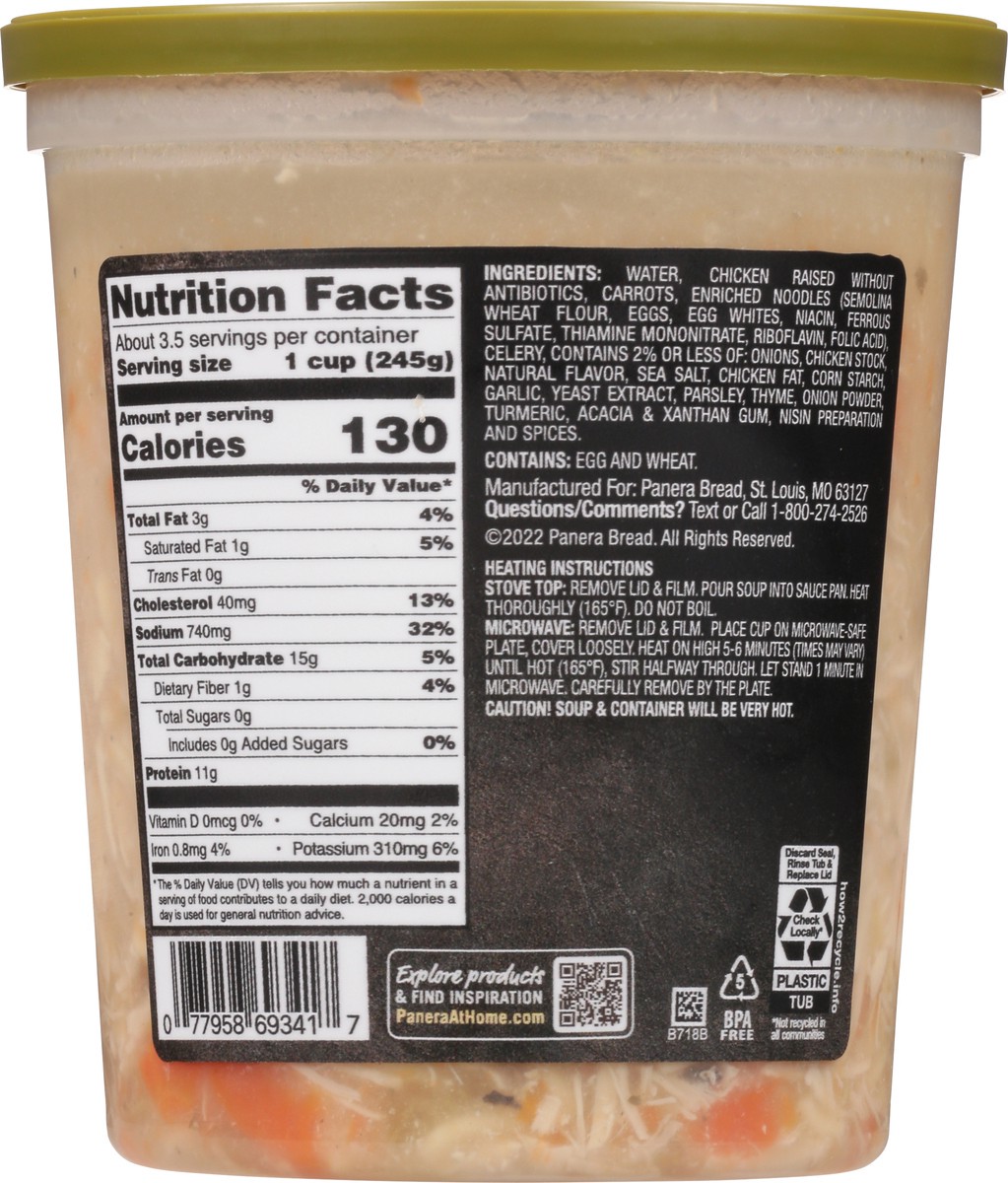 slide 4 of 14, Panera Bread Chicken Noodle Soup, 32 OZ Soup Cup, 32 oz