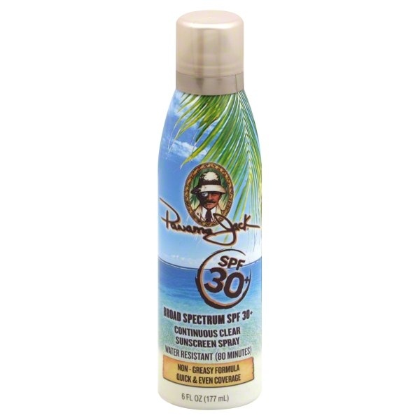 slide 1 of 1, Panama Jack SPF 30+ Broad Spectrum Continuous Clear Sunscreen Spray, 6 fl oz
