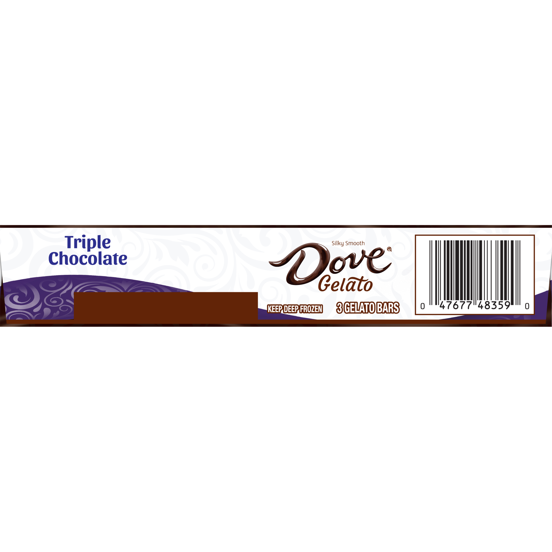 slide 4 of 4, Dove Gelato Triple Chocolate Gelato Bars With Dark Chocolate and Chocolate Cookie Bits 3-Count Box, 8.67 fl oz