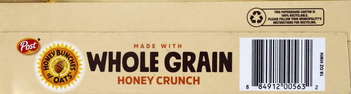 slide 4 of 12, Honey Bunches of Oats Whole Grain Honey Crunch Cereal 18 oz, 18 oz