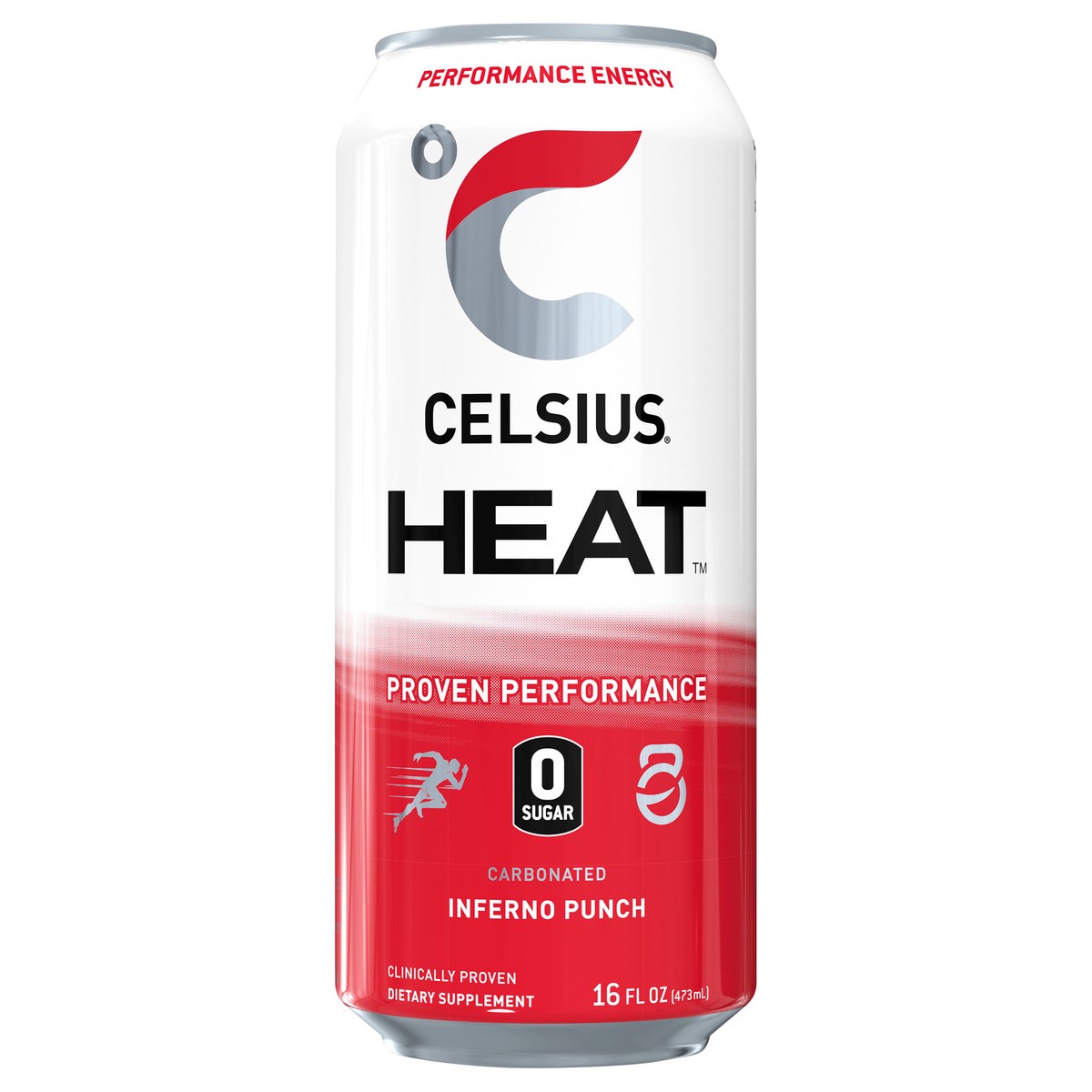 slide 1 of 6, CELSIUS HEAT Sparkling Inferno Punch, Functional, Essential Energy Drink 16 Fl Oz Single Can, 16 fl oz