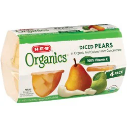H-E-B Organics Diced Pear Bowls