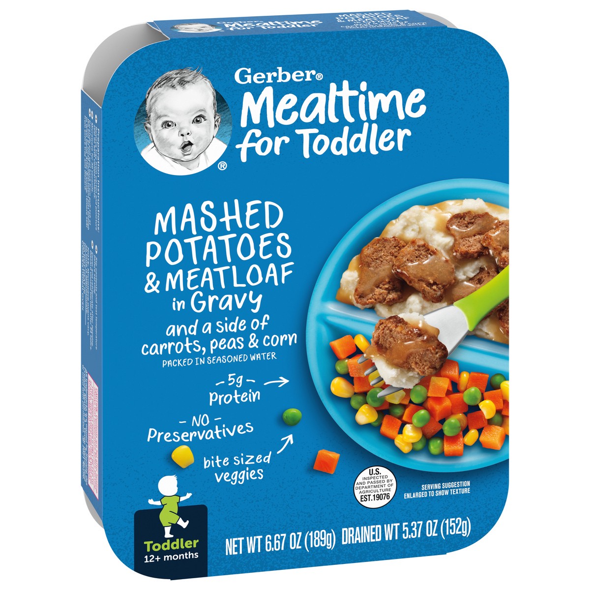 slide 2 of 9, Gerber Mealtime for Toddler, Yellow Rice and Chicken with Vegetables in Sauce Toddler Food, 6.67 oz Tray (8 Pack), 6.67 oz