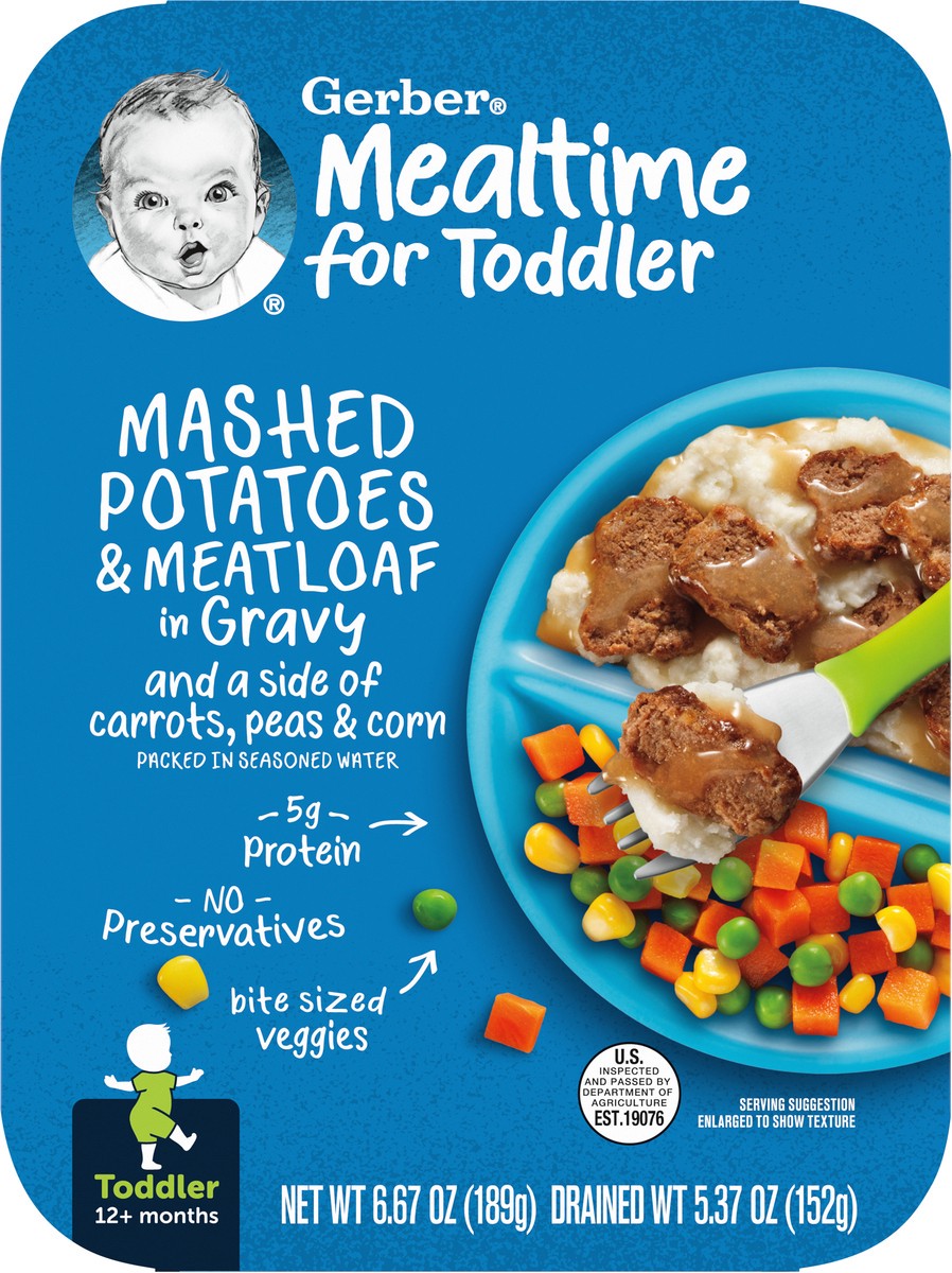 slide 6 of 9, Gerber Mealtime for Toddler, Yellow Rice and Chicken with Vegetables in Sauce Toddler Food, 6.67 oz Tray (8 Pack), 6.67 oz